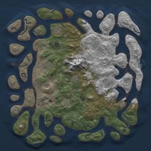 Thumbnail Rust Map: Procedural Map, Size: 5000, Seed: 40000, 19 Monuments