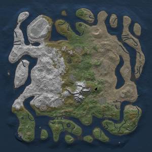 Thumbnail Rust Map: Procedural Map, Size: 5000, Seed: 151316153, 19 Monuments