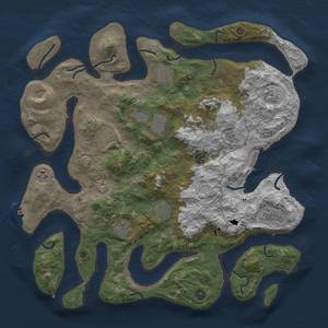 Thumbnail Rust Map: Procedural Map, Size: 4500, Seed: 90210, 19 Monuments