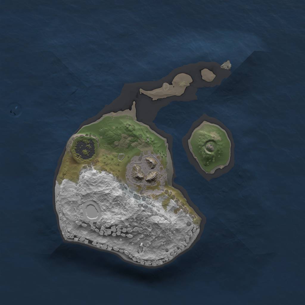 Rust Map: Procedural Map, Size: 1543, Seed: 2147483647, 5 Monuments