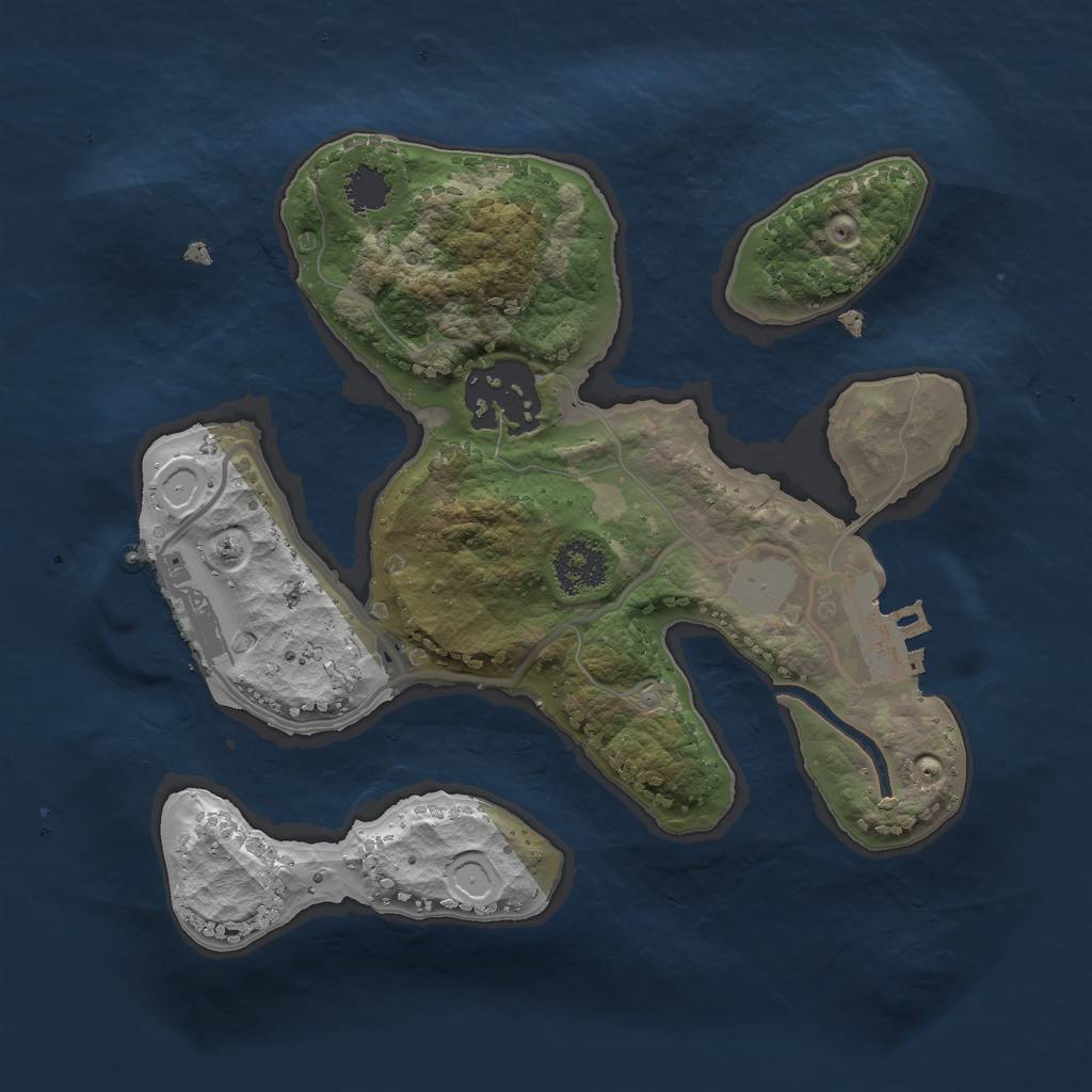 Rust Map: Procedural Map, Size: 2090, Seed: 6969, 8 Monuments