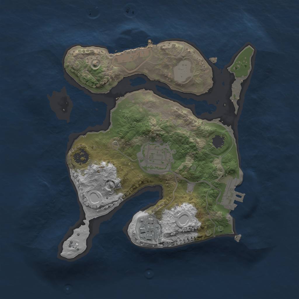 Rust Map: Procedural Map, Size: 2048, Seed: 37940, 9 Monuments