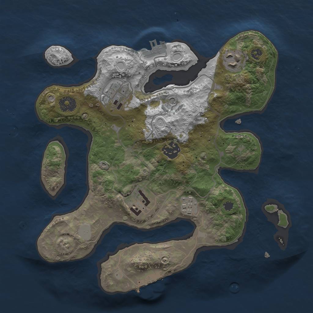 Rust Map: Procedural Map, Size: 2800, Seed: 20265, 13 Monuments