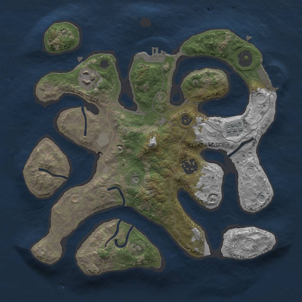 Rust Map: Procedural Map, Size: 2850, Seed: 1175, 11 Monuments