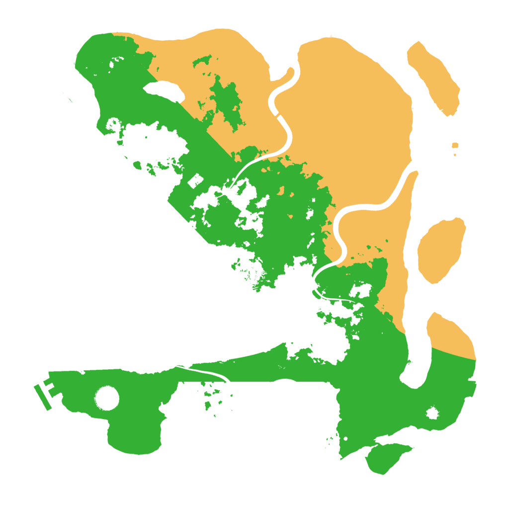 Biome Rust Map: Procedural Map, Size: 3700, Seed: 227644697