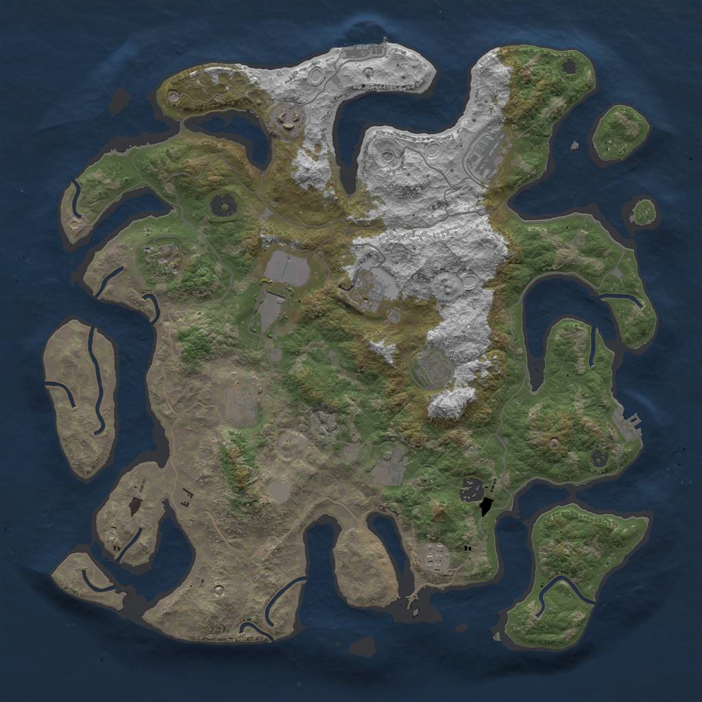 Rust Map: Procedural Map, Size: 4200, Seed: 5456932, 18 Monuments