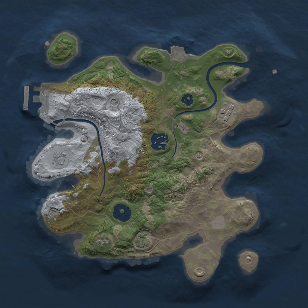 Rust Map: Procedural Map, Size: 2600, Seed: 6, 7 Monuments
