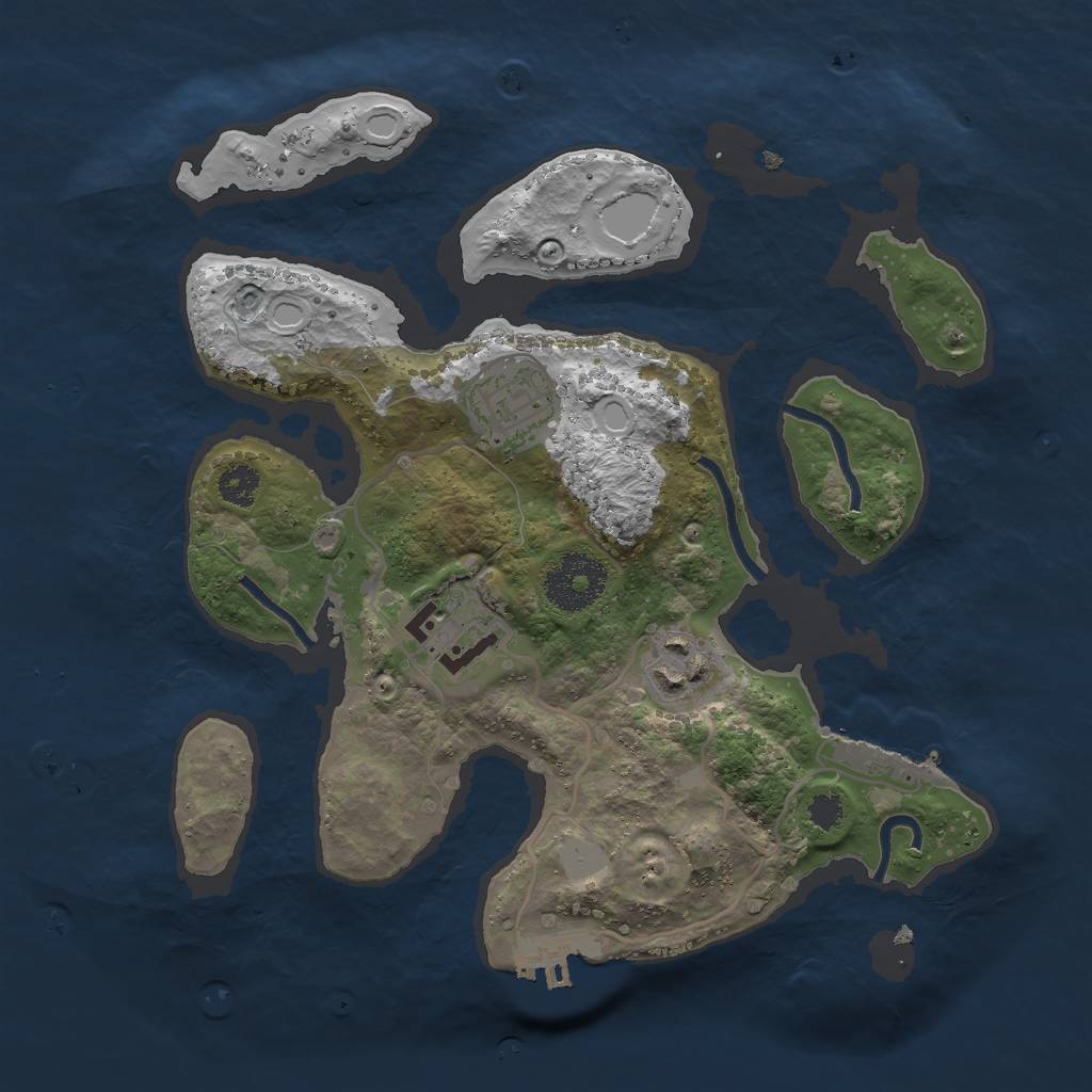 Rust Map: Procedural Map, Size: 2750, Seed: 1010011010, 10 Monuments