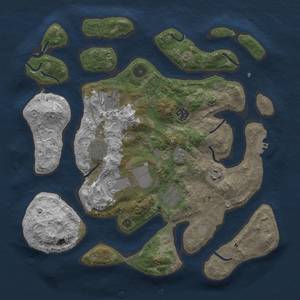 Thumbnail Rust Map: Procedural Map, Size: 3600, Seed: 840132, 14 Monuments