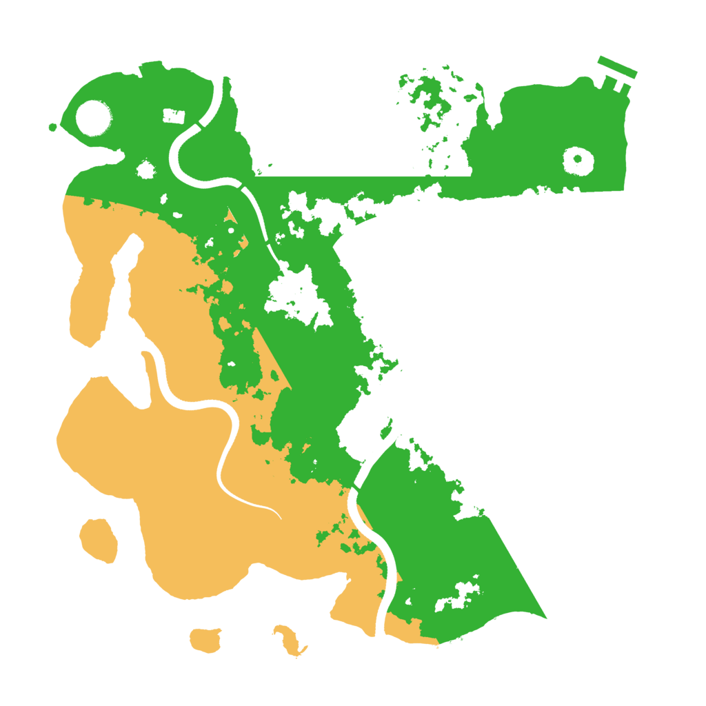 Biome Rust Map: Procedural Map, Size: 3500, Seed: 5312381