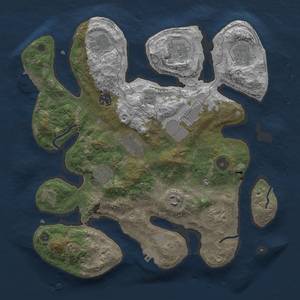 Thumbnail Rust Map: Procedural Map, Size: 3500, Seed: 103241508, 18 Monuments