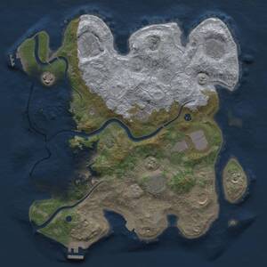 Thumbnail Rust Map: Procedural Map, Size: 3500, Seed: 103241508, 14 Monuments