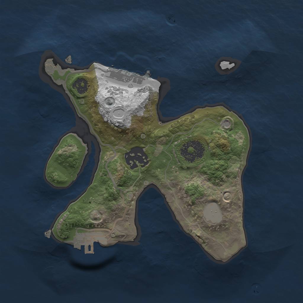 Rust Map: Procedural Map, Size: 2000, Seed: 123412, 8 Monuments