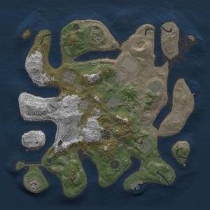 Thumbnail Rust Map: Procedural Map, Size: 3750, Seed: 1184651701, 19 Monuments