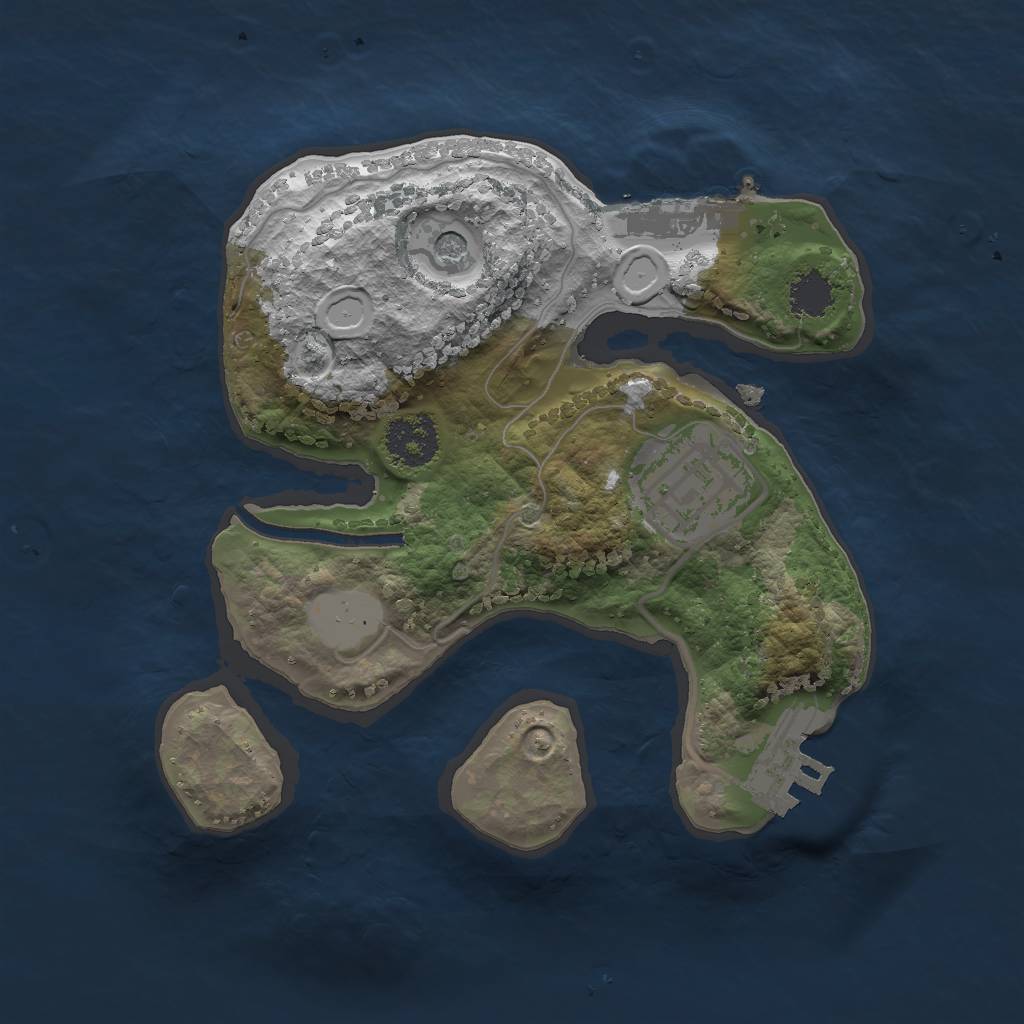 Rust Map: Procedural Map, Size: 2000, Seed: 20210211, 9 Monuments