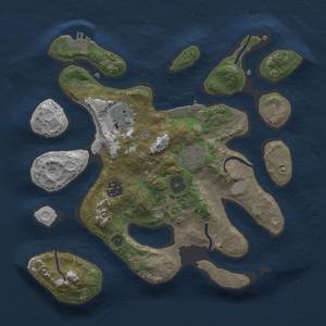 Thumbnail Rust Map: Procedural Map, Size: 3000, Seed: 1551202227, 11 Monuments