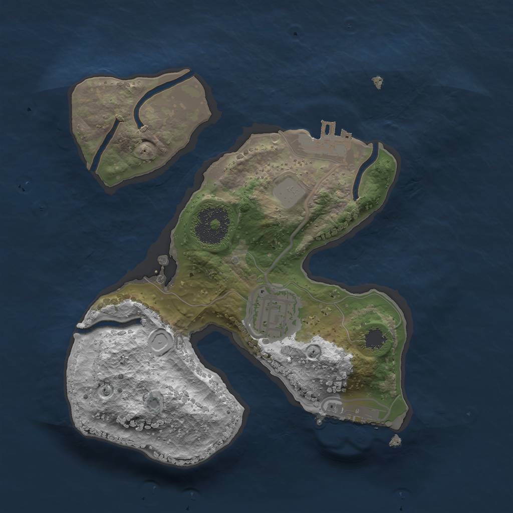 Rust Map: Procedural Map, Size: 2142, Seed: 2147483647, 8 Monuments