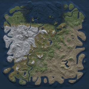 Thumbnail Rust Map: Procedural Map, Size: 6000, Seed: 4132, 17 Monuments