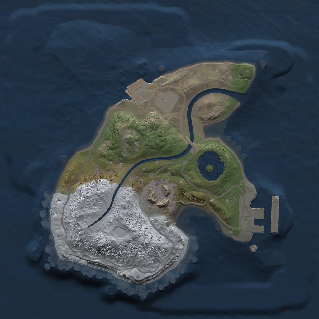 Rust Map: Procedural Map, Size: 1733, Seed: 2147483647, 3 Monuments