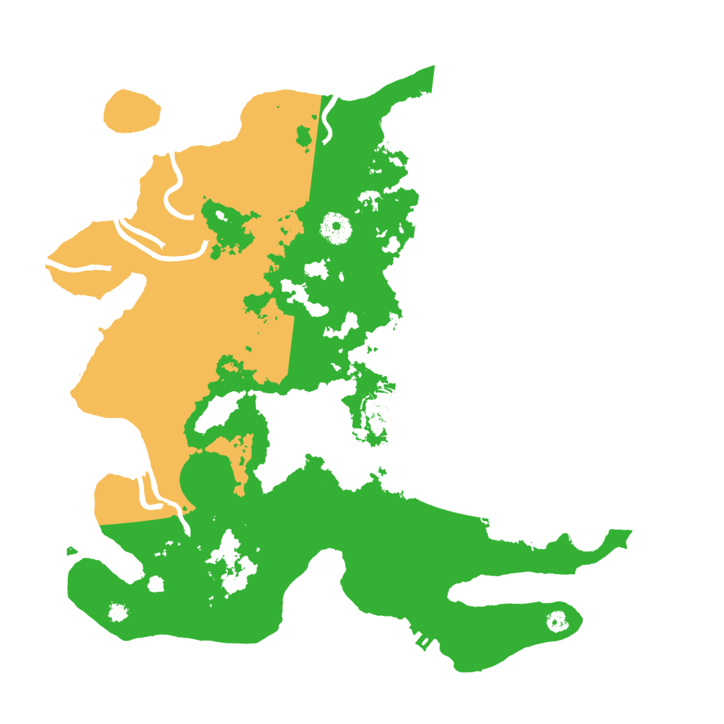 Biome Rust Map: Procedural Map, Size: 3500, Seed: 71423