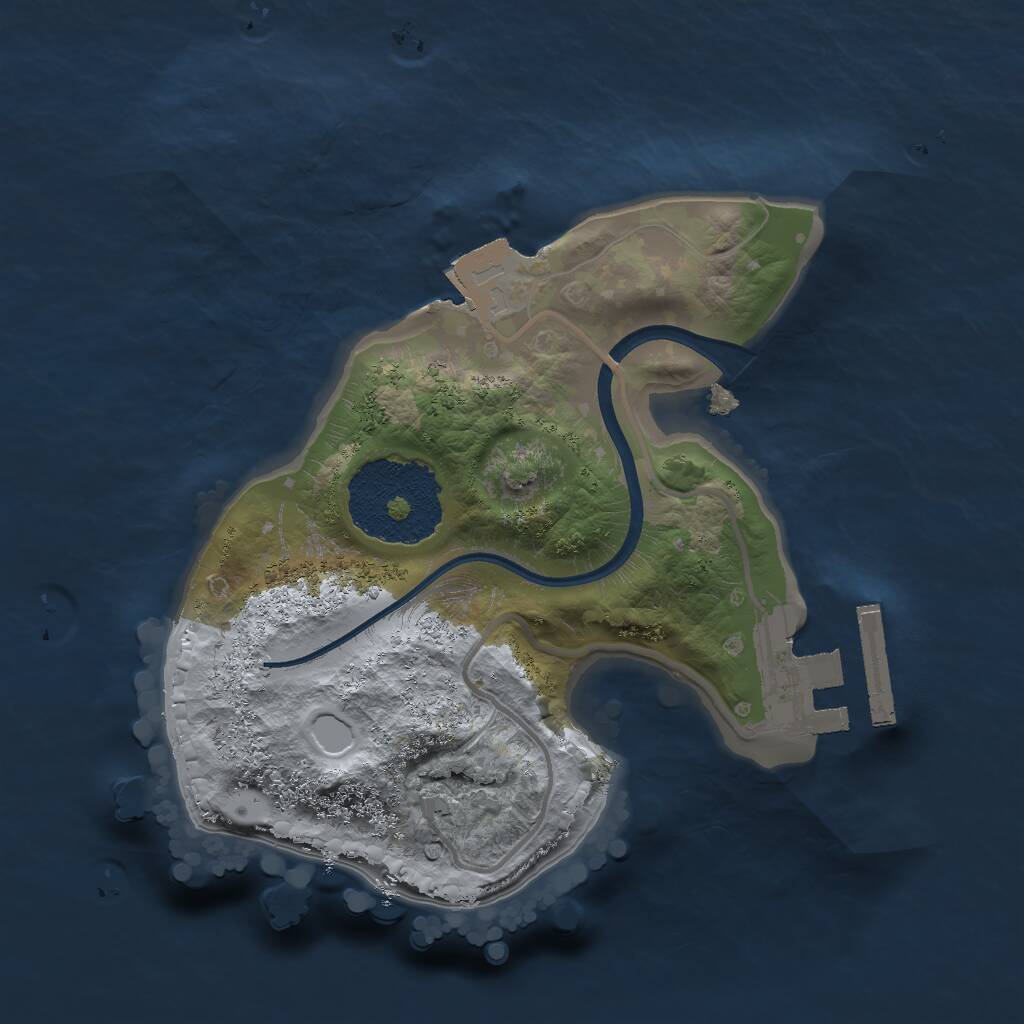 Rust Map: Procedural Map, Size: 1710, Seed: 2147483647, 2 Monuments