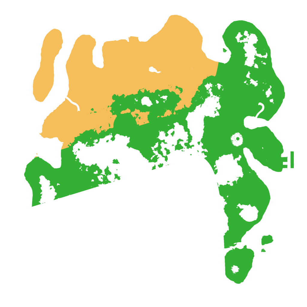 Biome Rust Map: Procedural Map, Size: 3700, Seed: 599916385