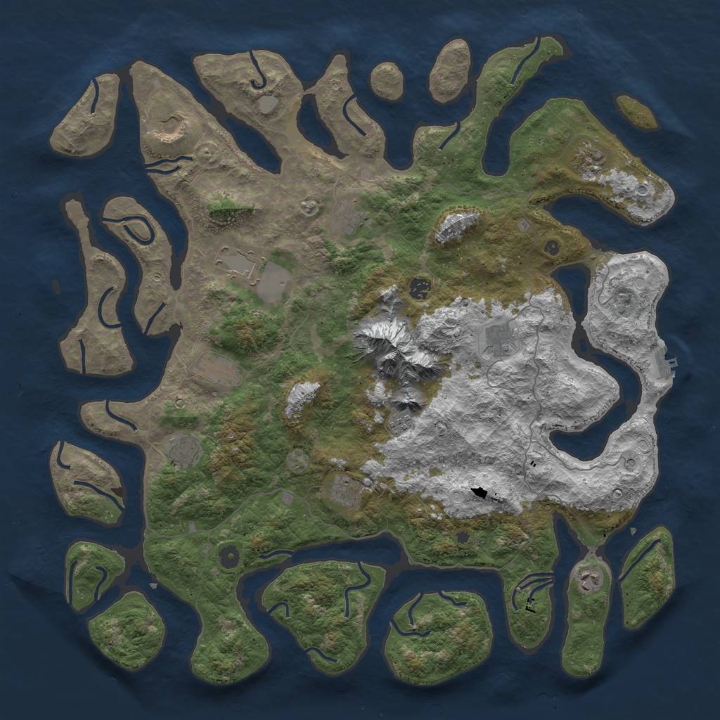 Rust Map: Procedural Map, Size: 5000, Seed: 20211104, 18 Monuments