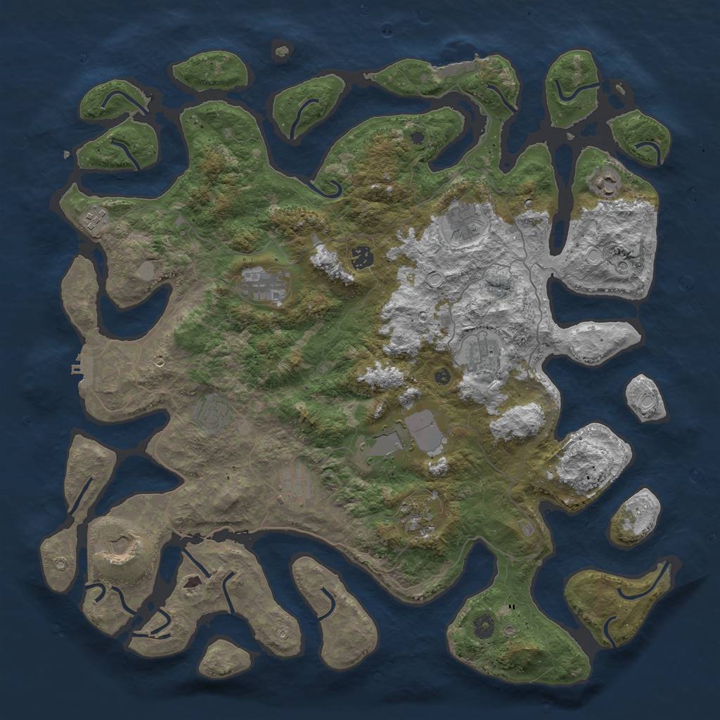 Rust Map: Procedural Map, Size: 4600, Seed: 2441565, 19 Monuments