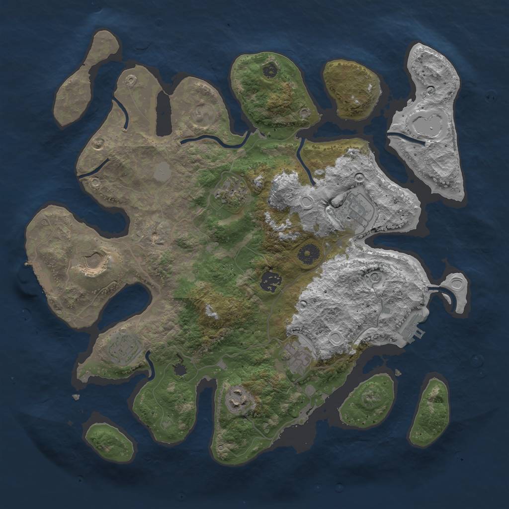 Rust Map: Procedural Map, Size: 3700, Seed: 1668656087, 15 Monuments