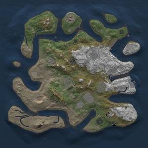 Thumbnail Rust Map: Procedural Map, Size: 3500, Seed: 583745204, 17 Monuments