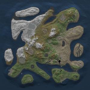 Thumbnail Rust Map: Procedural Map, Size: 3500, Seed: 1721505354, 16 Monuments