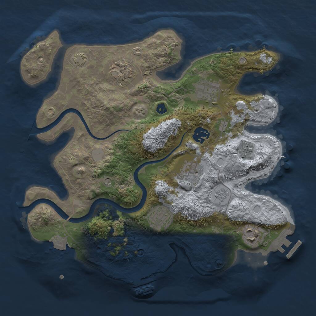 Rust Map: Procedural Map, Size: 3002, Seed: 50500, 13 Monuments
