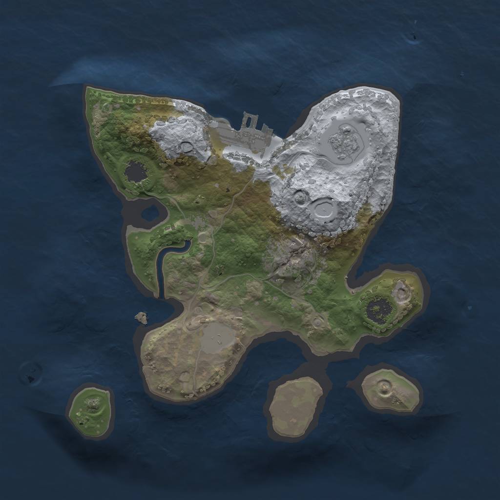 Rust Map: Procedural Map, Size: 2000, Seed: 1357, 5 Monuments