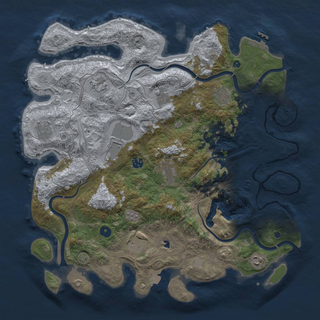 Rust Map: Procedural Map, Size: 4250, Seed: 424243, 15 Monuments
