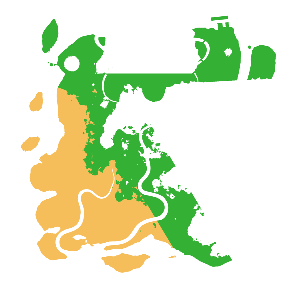 Biome Rust Map: Procedural Map, Size: 3500, Seed: 666420