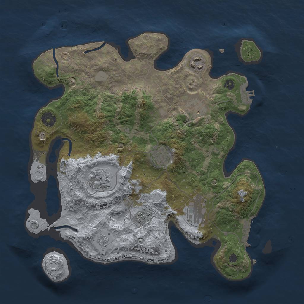 Rust Map: Procedural Map, Size: 3100, Seed: 124, 12 Monuments