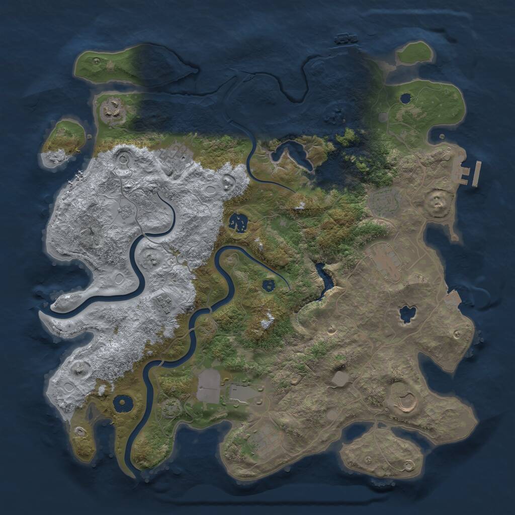 Rust Map: Procedural Map, Size: 4000, Seed: 1152223, 15 Monuments