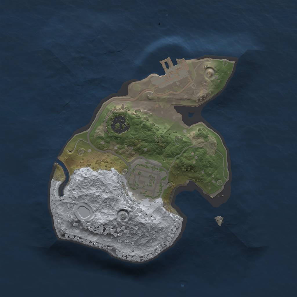 Rust Map: Procedural Map, Size: 1654, Seed: 2147483647, 5 Monuments