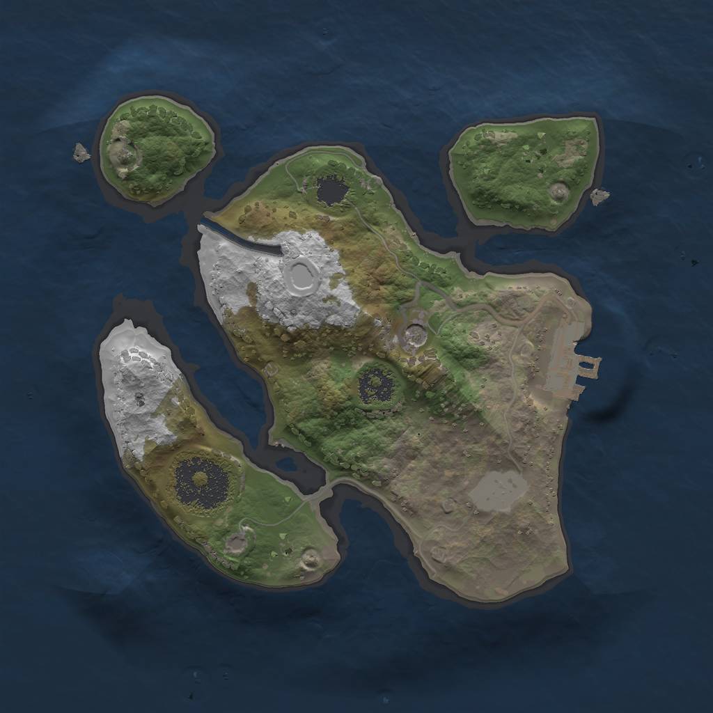 Rust Map: Procedural Map, Size: 2000, Seed: 3672433, 7 Monuments