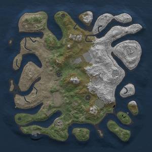 Thumbnail Rust Map: Procedural Map, Size: 4000, Seed: 1710840810, 15 Monuments