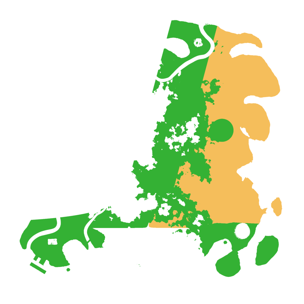 Biome Rust Map: Procedural Map, Size: 3500, Seed: 135151