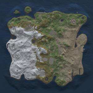 Thumbnail Rust Map: Procedural Map, Size: 3700, Seed: 1219836915, 20 Monuments