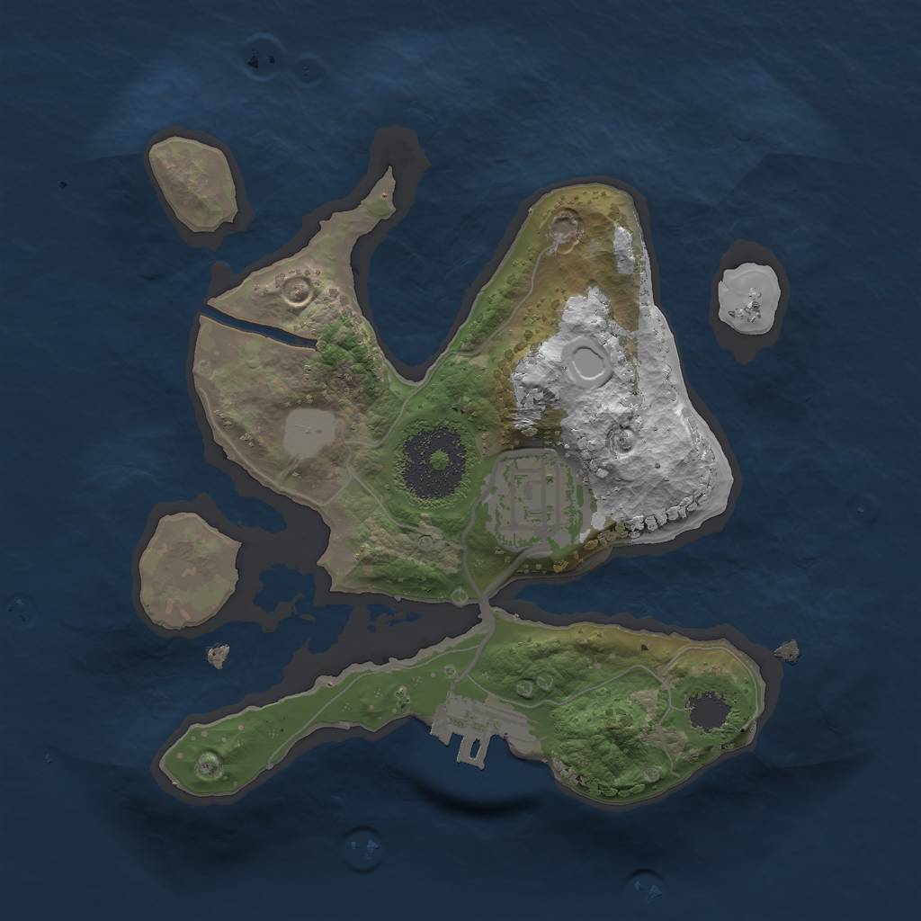 Rust Map: Procedural Map, Size: 2000, Seed: 869216903, 7 Monuments