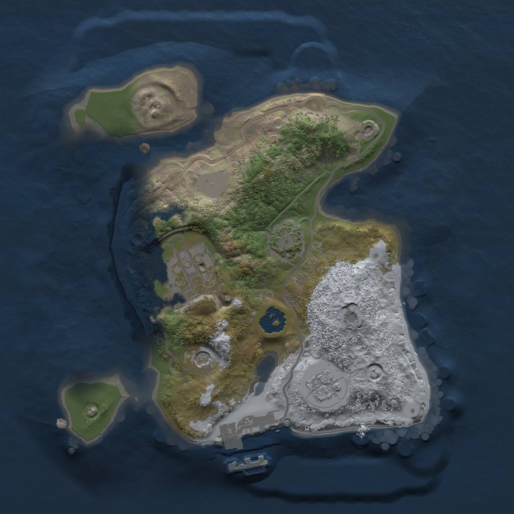 Rust Map: Procedural Map, Size: 2000, Seed: 1496373423, 6 Monuments