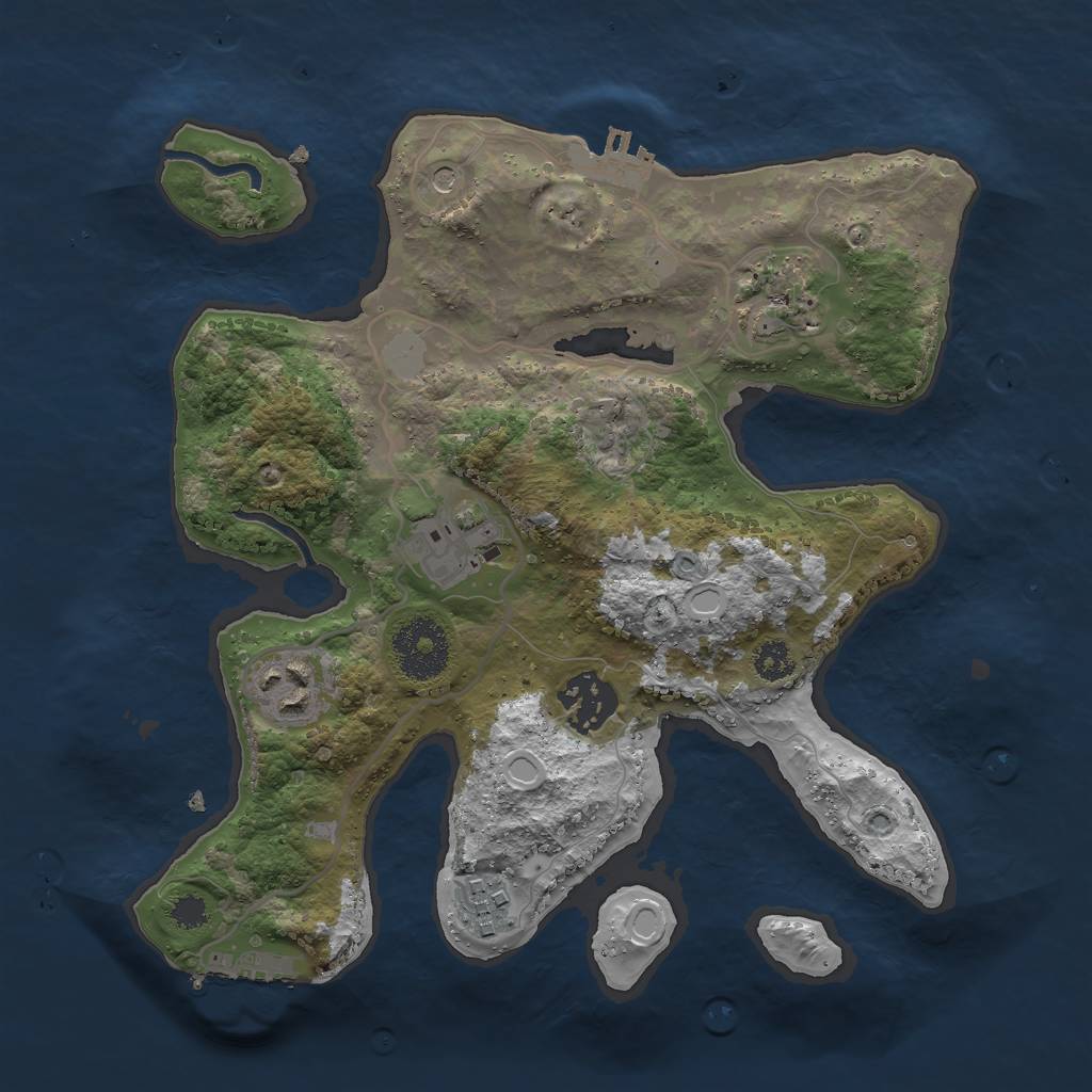 Rust Map: Procedural Map, Size: 2800, Seed: 203020, 13 Monuments