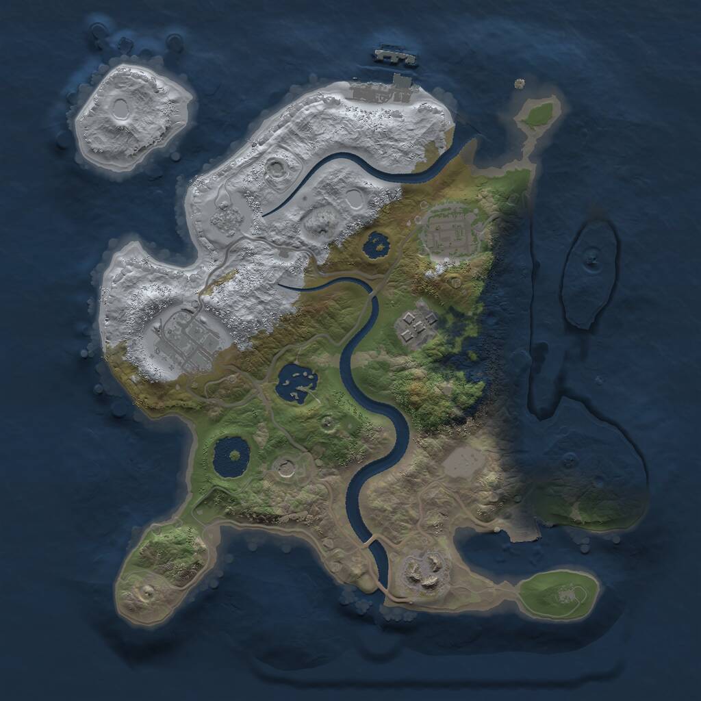 Rust Map: Procedural Map, Size: 2650, Seed: 22652, 9 Monuments
