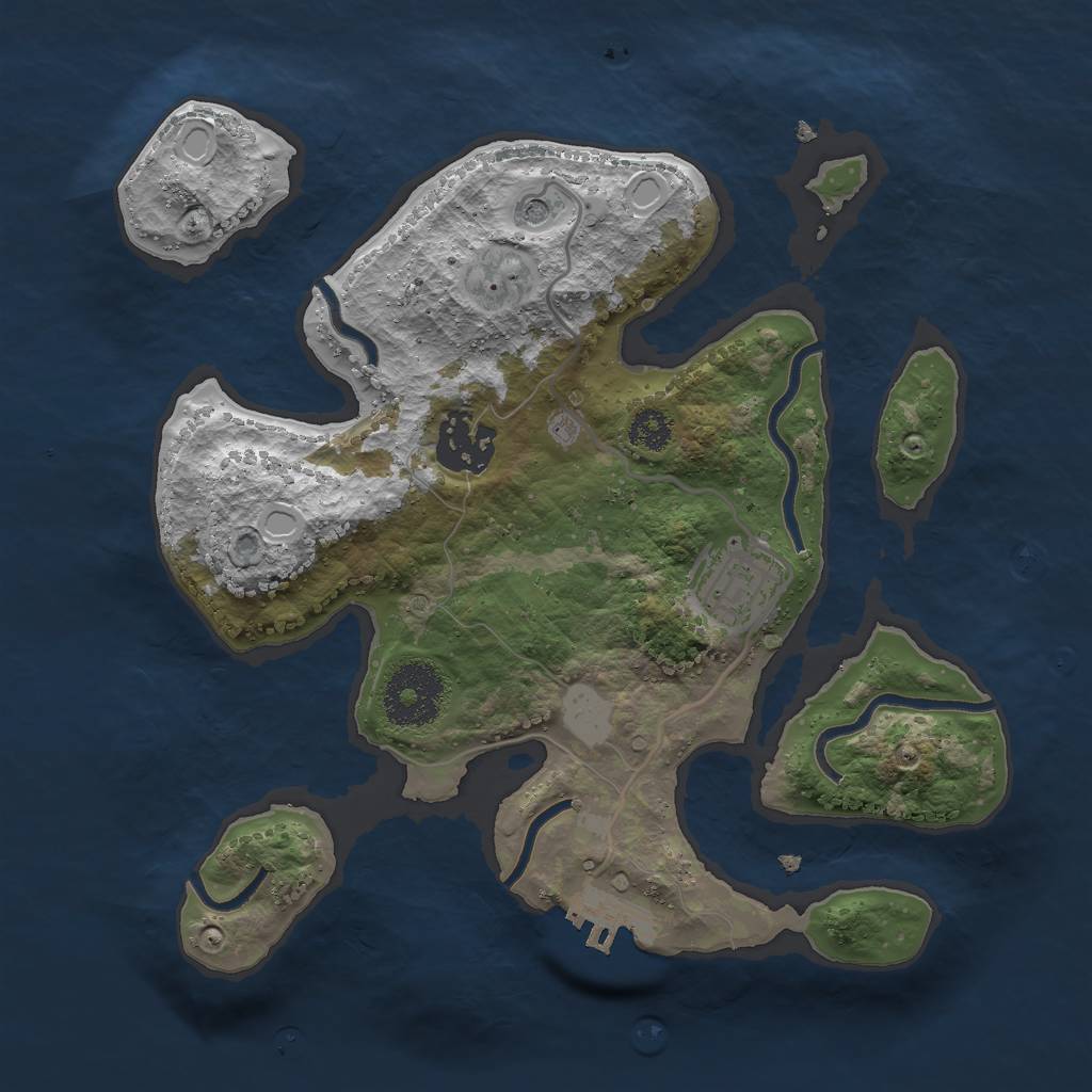 Rust Map: Procedural Map, Size: 2650, Seed: 22652, 9 Monuments