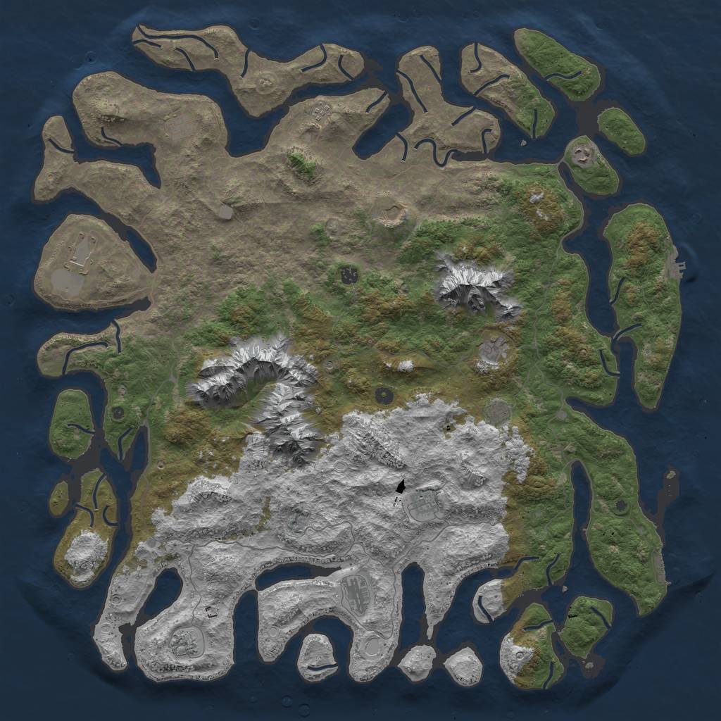 Rust Map: Procedural Map, Size: 6000, Seed: 32760, 19 Monuments