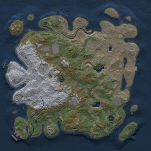 Thumbnail Rust Map: Procedural Map, Size: 4000, Seed: 119, 14 Monuments