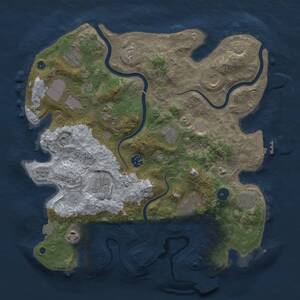 Thumbnail Rust Map: Procedural Map, Size: 3750, Seed: 1769350953, 17 Monuments